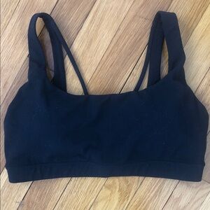 ATHLETA Small Women's Black cotton Sports Bra with removeable pads excellent